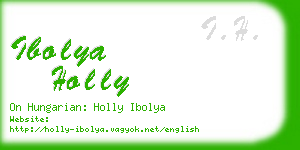 ibolya holly business card